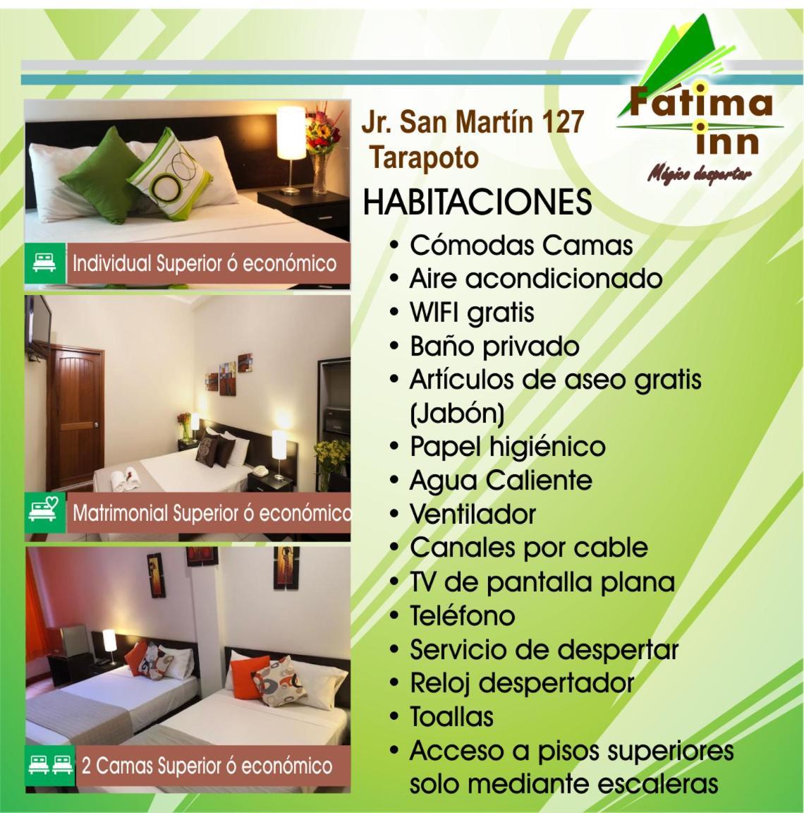 Hotel Fatima Inn Tarapoto Eksteriør bilde